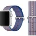 Curea iUni compatibila cu Apple Watch 1/2/3/4/5/6/7, 44mm, Nylon, Woven Strap, Electric Purple