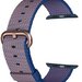 Curea iUni compatibila cu Apple Watch 1/2/3/4/5/6/7, 44mm, Nylon, Woven Strap, Electric Purple